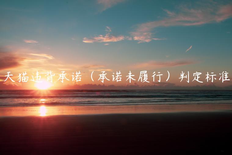 天貓違背承諾（承諾未履行）判定標(biāo)準(zhǔn)